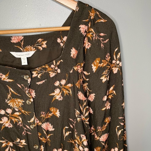 Garnet Hill Jardin Crêpe Dress - Picture 6 of 11